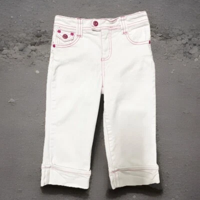 Faded Glory White Stretch Cropped Denim Jean Girls Size 6X - Image 1 of 3