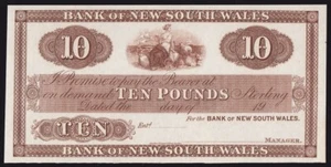 NEW ZEALAND Bank of New South Wales £10 19- (1924-34) Printers specimen. UNC. - Picture 1 of 1