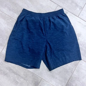 Lululemon Mens Size L Navy Blue Training Shorts Athletic Gym Running Activewear - Picture 1 of 7