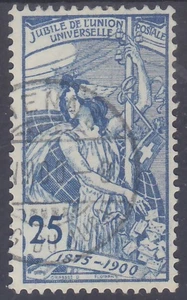 SCHWEIZ 1900 - WELTPOSTVEREIN UPU Mi.: 73 II - gestempelt - 40,- EUR - TOP LUXUS - Picture 1 of 1