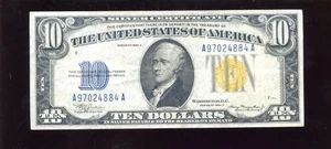 1934A North Africa World War 2 $10 U.S. Bill / Note - Picture 1 of 2