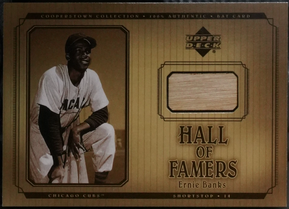 2001 Upper Deck Hall of Famers - Game-Used Bats Baseball Ernie Banks #B-EB NM - Image 1 of 1