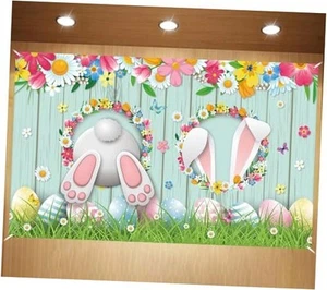 Easter Backdrop Bunny Egg Rabbit Photography Backdrop Easter Photo Decorations - Picture 1 of 8
