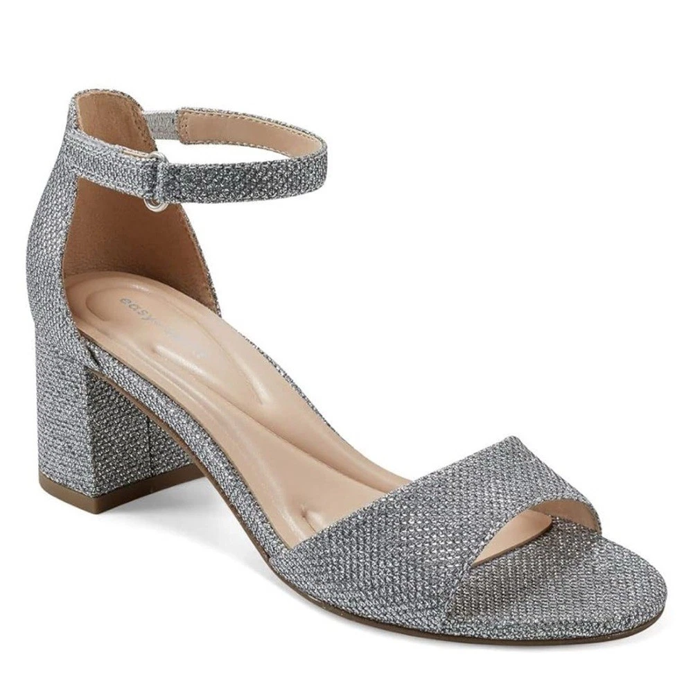 MEMON Women's Closed Toe Slingback Heels | Nude Chunky Heels Round Toe Wedding & Casual Dress Shoes