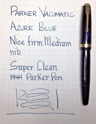 Parker Vacumatic Major Azul Azure Excelente Estado Restaurado Foto 1 de 4
