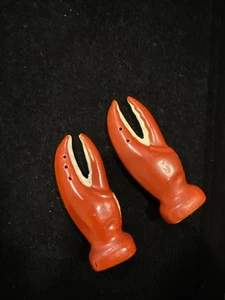 Vintage Lobster Claw Salt & Pepper Shakers Mid-Century Modern w/Corks MCM Japan - Picture 1 of 6