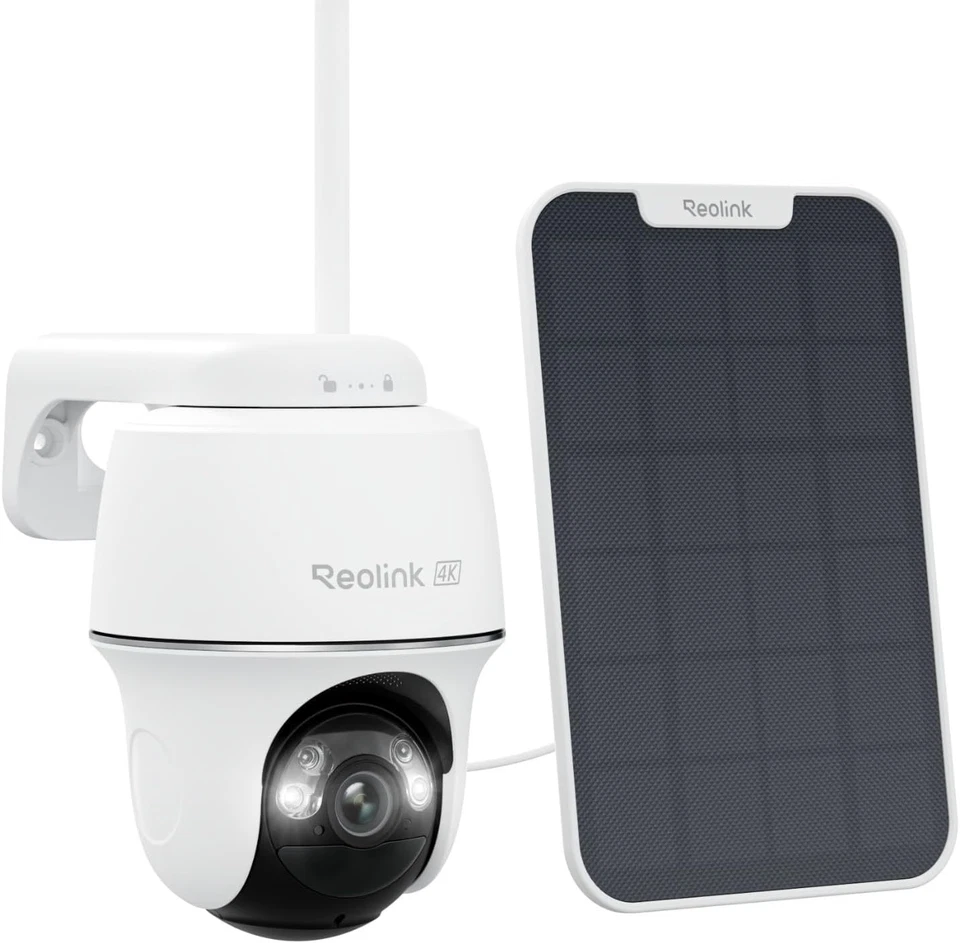 REOLINK First 4K Solar Security Cameras Wireless Outdoor, Argus PT Ultra+ 3W Sol - Image 1 of 4