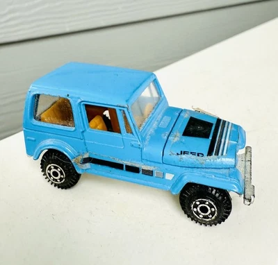 Vintage 1980s Yatming Jeep CJ-7 1/64 SunRay Blue Retro 4x4 Toy CJ7 CJ-6 - Image 1 of 4