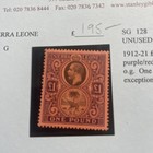 SIERRA LEONE GV SG128, £1 black & purple/red, MINT exceptional colour.