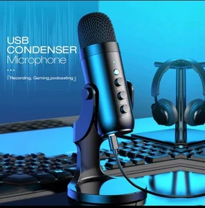 Micrófono USB PC Mac Juegos Grabación Stream Podcast Computadora Micrófono Condensador - Imagen 1 de 6