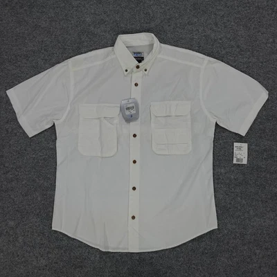 Woolrich Discovery Channel Quest Shirt Mens Large White Tidal Fishing Outdoor UV - Image 1 of 4