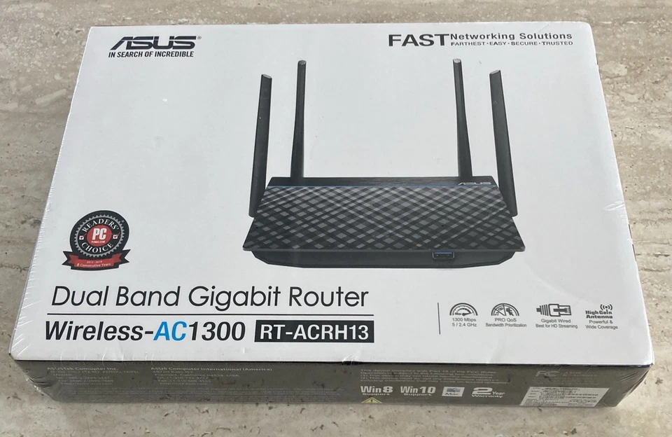 Asus Wireless Router AC-1300  RT-ACRH13 Dual Band 2.4 and 5.0 GHZ NEW SEALED - Image 1 of 3