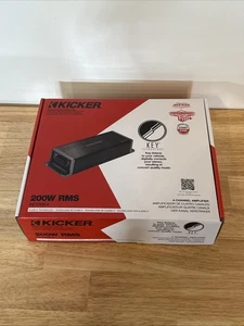 KICKER 47KEY200.4 CAR AUDIO STEREO 4-CHANNEL SMART AMPLIFIER W/AUTO TUNING DSP - Picture 1 of 2