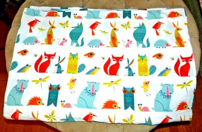 IKEA LATTJO Woodland Forest Animals Twin Duvet Cover Owl Fox Bear Porcupine + - Image 1 of 4