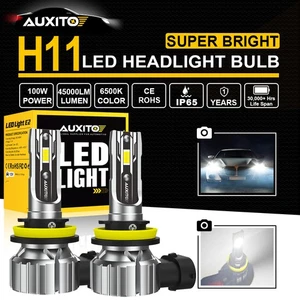AUXITO H11 H8 H16 LED Headlight Bulb Low Beam 60W 45000LM Super White E2 Series - Picture 1 of 11