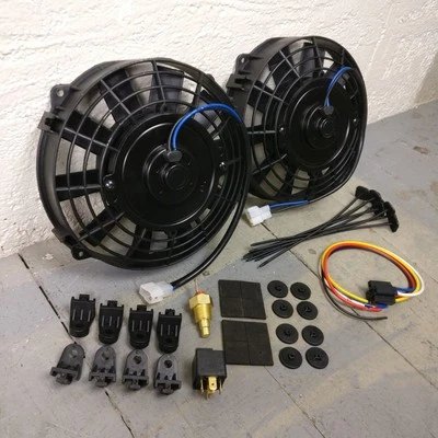 1968 - 1979 Chevrolet Nova 8 DUAL FANS Air Cooling Fan Push Pull electric slim  - Image 1 of 4