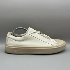 Ecco Flexure T-Cap Low Sneakers Men’s 9 Shadow White Leather Fluidform - Picture 1 of 8