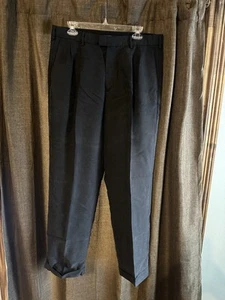 Vintage Plissee Dockers schwarze Hose leicht bequem Old School Skater 34x32 - Bild 1 von 5