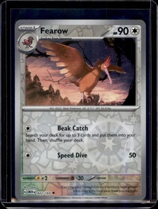 Fearow SV: Scarlet & Violet 151 Pokémon 022/165 Reverse Holo NM+ - Picture 1 of 2