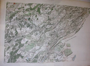 Cassini. Carte de Pontarlier Ornans Besançon Grançon Lac de Neuchatel XVIIIè S. - Picture 1 of 3
