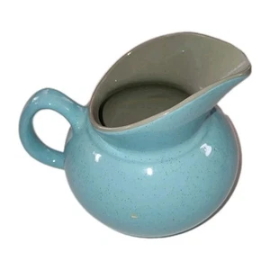 Vintage 1950's Harkerware Blue & Gray Mist Speckled Creamer - Picture 1 of 11