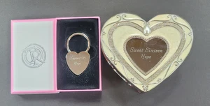 Things Remembered Regal Elegance Heart Jewelry Box & Key Ring - Engraved HOPE - Picture 1 of 8