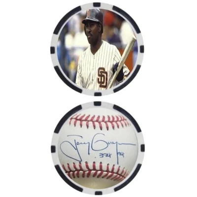 Ficha de póker de leyendas de béisbol firmada por Tony Gwynn Foto 1 de 2