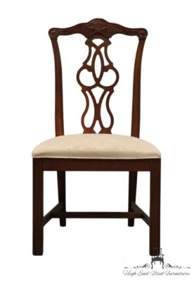 STANLEY FURNITURE Solid Cherry Traditional Chippendale Style Dining Side Chair - Image 1 of 4