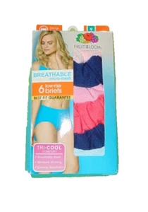 Fruit Of The Loom Breathable Briefs Panties Underwear 9 2x Women New 6 Pack - Picture 1 of 2