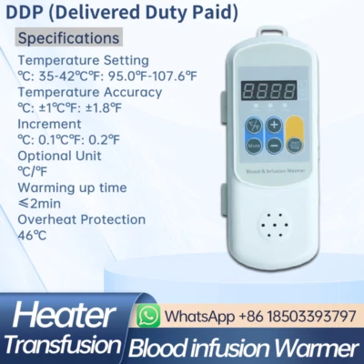 Calentador de transfusión termostato calentamiento de fluido calentador de infusión de sangre portátil Foto 1 de 4