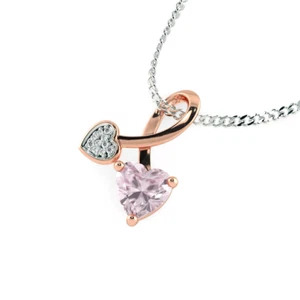 Moissanite Pendants Gold plated 925 Silver Pendant Women's jewelry gift for him - Picture 1 of 5