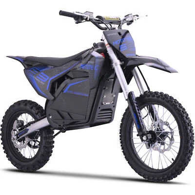 MotoTec Pro Dirt Bike 72V 5000W High-Performance Ride Electric Bike in Blue - Image 1 of 4