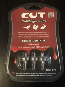 CUT Cut-Edge-Blunt 3 Pack For Small Game Animals 100 grs - Picture 1 of 2