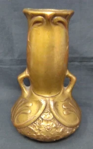 Antiguo jarrón de cerámica ""cobre"" Art Deco Gustave De Bruyn Fives-Lille - Imagen 1 de 7