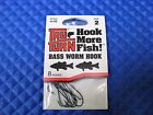 Tru Turn Bass Worm Hook Two Slice 8 Count Pack Gun Metal Blue Style 077ZS SIZE 2