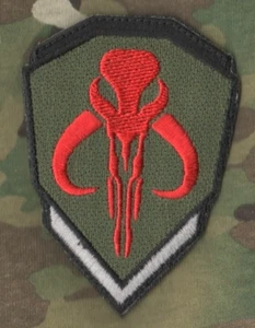 SPECIAL AIR SERVICE SAS RECONNAISSANCE REGT SRR vêlkrö PATCH: MYTHOSAUR SKULL - Picture 1 of 12