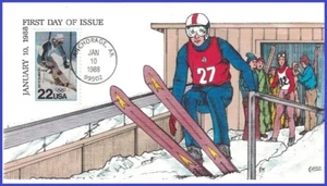 USA8 #2369 U/A COLLINS HAND PAINTED FDC   Winter Olympics Calgary Canada - Picture 1 of 1