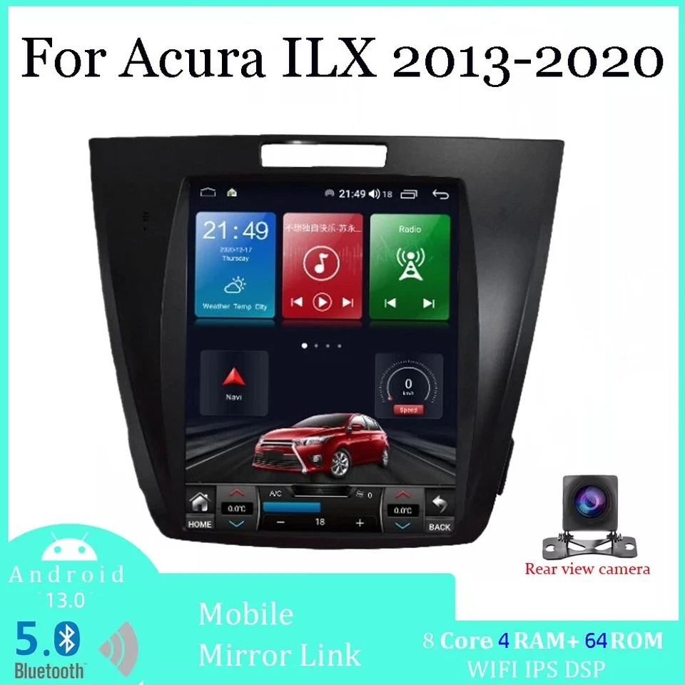 For Acura ILX 2013-2020 Android Car Stereo Radio Wireless CarPlay GPS Navigation - Image 1 of 4