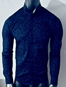 New Armani Exchange Men's SLIM-FIT ALLOVER PATTERN  SHIRT - Picture 1 of 5