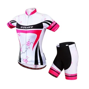 Ladies Cycle Clothes Women's Short Sleeve Cycling Bike Jersey (Bib) Shorts