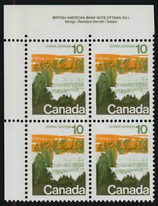 Canada 1972 SC# 594i UL - Landscape Definitive Plate Block 1 M-NH Lot # 405 - Picture 1 of 1