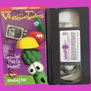 Vintage VeggieTales Where’s God When I’m S-Scared? VHS. Free Shipping! - Imagen 1 de 1