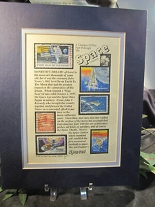 Space Exploration Vintage Framed US Postage Stamp Collection Display - Picture 1 of 10