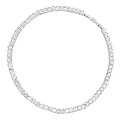 COLLANA OTTAVIANI Donna In OTTONE Placcato Argentata Silver Con Zirconi 500908C - Immagine 1 di 4