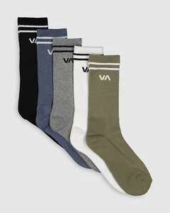 RVCA UNION SOCK ASSORTED 5 Pack SKATE SURF RUCA SOCKS AUSTRALIAN SELLER - Picture 1 of 3