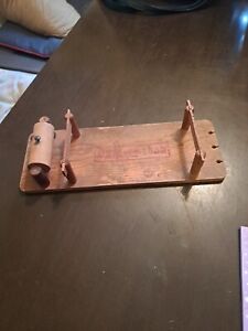 ANTIQUE APACHE BEAD LOOM PATENTED 1903 WOOD LOOM WITH BEADWORK BAND