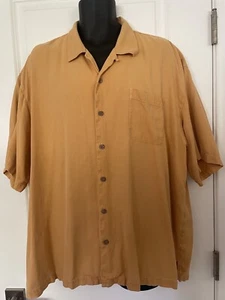 Tommy Bahama orange kurzärmelig 100 % Seide zuknöpfen XXL - Bild 1 von 7