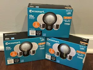 EcoSmart - LED - G16.5 Globe Medium Base - 40 W (uses 5w) - 3 Packs/9 Bulbs - Picture 1 of 3