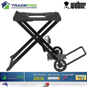 Weber BBQ Portable Cart Trolley Stand & H/Duty Wheels 1000 2000 Baby Q Series - Picture 1 of 3