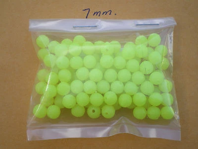 500 piezas. 7MM. CUENTAS SEÑUELO PLÁSTICO BRILLO SUAVE - AGUJERO CHARTREUSE .052, "HACER HILANDEROS" Foto 1 de 2